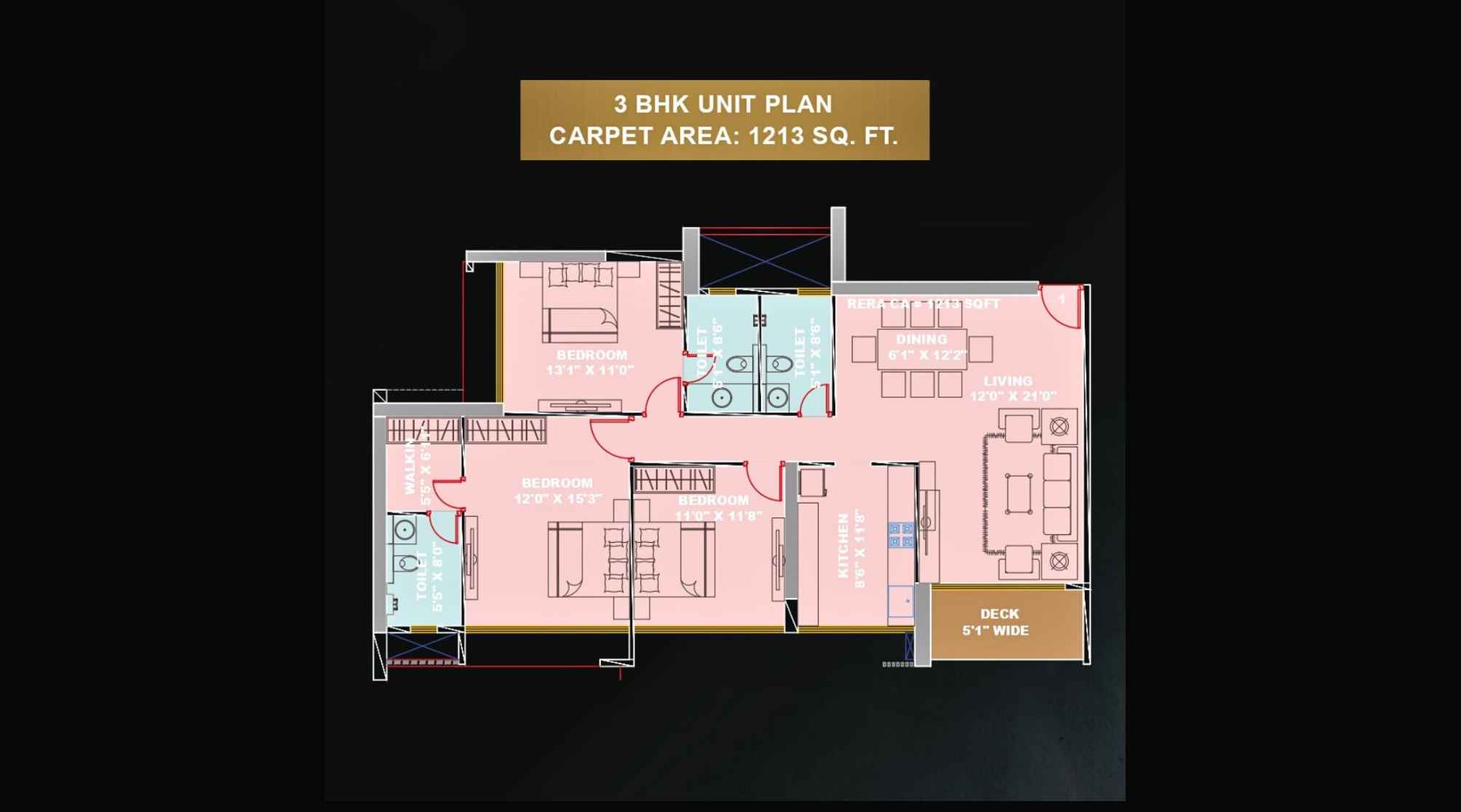 The-Gateway-Floor-Plan-3-BHK-1213-Sqft
